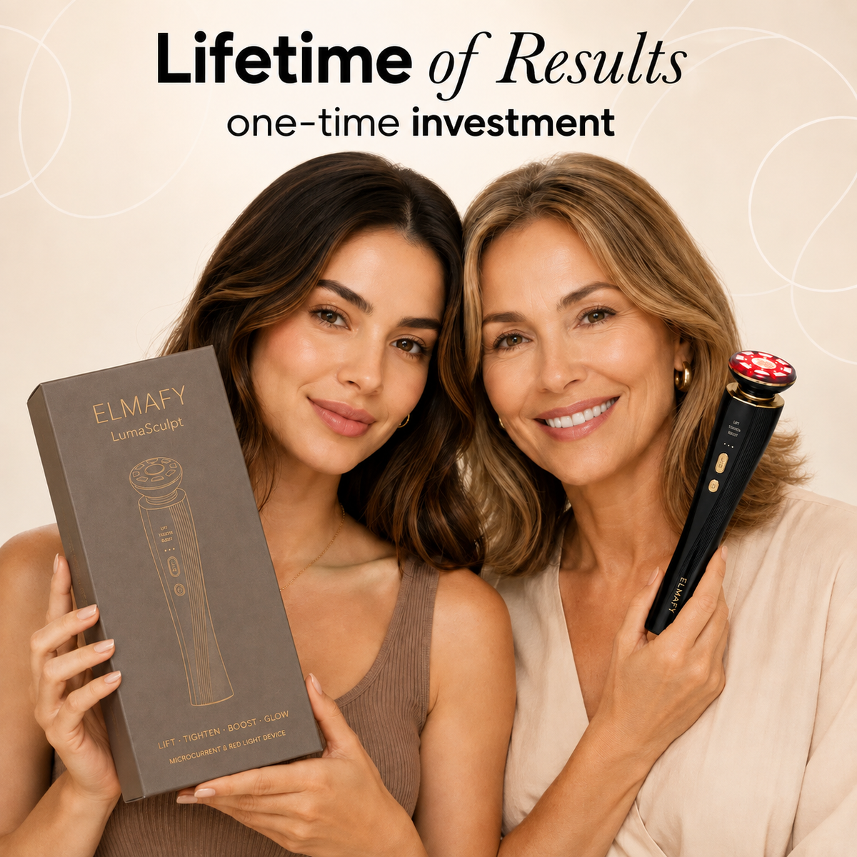 ELMAFY LumaLift | Red Light Therapy & Vibration Device for Face